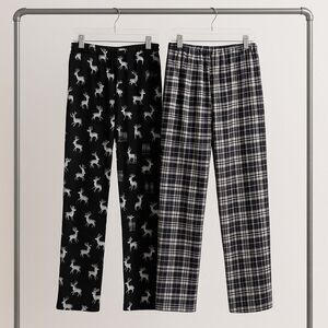 2 Men’s Flannel Pajama Bottom Sleep Pants Size Medium
